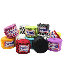 Load image into Gallery viewer, TWINS 2pcs/pack 5M length 5cm width Boxing Hand Wraps MMA Muay Thai Kick Boxing Handwraps for Training  Bandages F