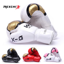 Load image into Gallery viewer, REXCHI Kick Boxing Gloves for Men Women PU Karate Muay Thai Guantes De Boxeo Free Fight MMA Sanda Training Adults Kids Equipment