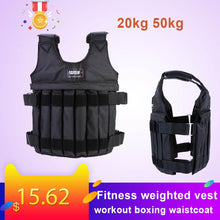 Load image into Gallery viewer, 20kg 50kg Adjustable Fitness Weighted Vest Exercise Training Fitness Jacket Gym Workout Boxing Waistcoat Fitness Equipment
