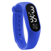 Load image into Gallery viewer, Fashion Men Women Casual Sports Bracelet Watches White LED Electronic Digital Candy Color Silicone Wrist Watch for Children Kids