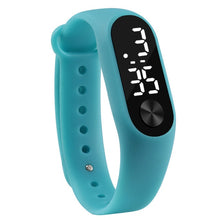 Load image into Gallery viewer, Fashion Men Women Casual Sports Bracelet Watches White LED Electronic Digital Candy Color Silicone Wrist Watch for Children Kids