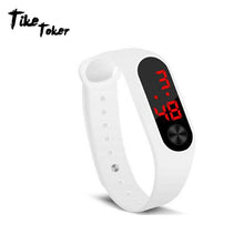 Load image into Gallery viewer, Fashion Men Women Casual Sports Bracelet Watches White LED Electronic Digital Candy Color Silicone Wrist Watch for Children Kids