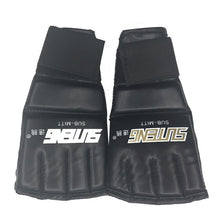 Load image into Gallery viewer, 1 Pair PU Leather Half Mitts Mitten MMA Muay Thai Training Punching Sparring Boxing Gloves Golden/White/Red