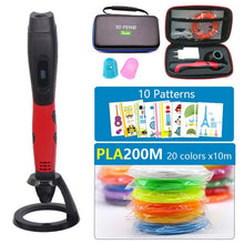 Load image into Gallery viewer, best sellers 3D PEN 3d printer pen usb 3D pen include 200m pal filament and 20 sheets pattern template and bad easy to carry