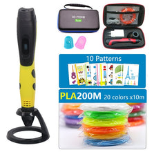 Load image into Gallery viewer, best sellers 3D PEN 3d printer pen usb 3D pen include 200m pal filament and 20 sheets pattern template and bad easy to carry