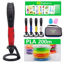 Load image into Gallery viewer, best sellers 3D PEN 3d printer pen usb 3D pen include 200m pal filament and 20 sheets pattern template and bad easy to carry