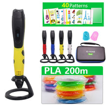 Load image into Gallery viewer, best sellers 3D PEN 3d printer pen usb 3D pen include 200m pal filament and 20 sheets pattern template and bad easy to carry