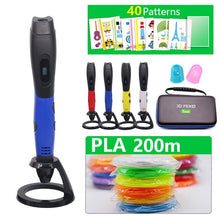 Load image into Gallery viewer, best sellers 3D PEN 3d printer pen usb 3D pen include 200m pal filament and 20 sheets pattern template and bad easy to carry